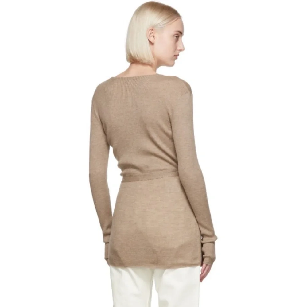 Toteme Cashmere Wrap Knit - Beige Melange - Picture 3 of 10